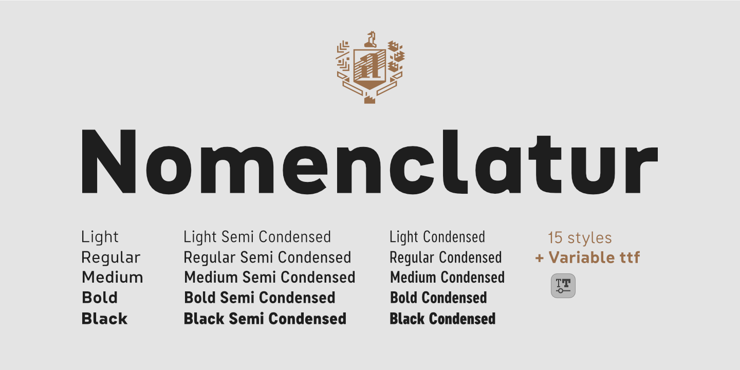 Шрифт Nomenclatur